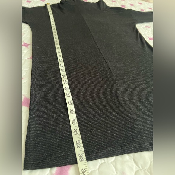 Isle by Melis Kozan Black Turtleneck Stretch Knit Dress Blk Heather Charcoal XS - Picture 5 of 11